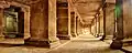 Pataleshwar Caves Internal Temple Corridors HDR Panorama Image.