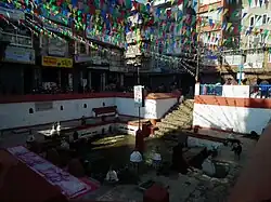Two jahrus can be seen in the walls of Tanga Hiti in Patan