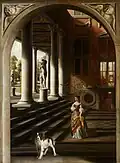 Perspective View with a Woman Reading a Letter, 1670, Canvas, 214 x 179 cm, Royal Picture Gallery Mauritshuis