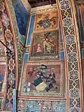 The medieval frescoes were painted by local artists