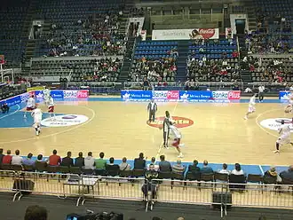 Crvena zvezda players practice under the command of head coach Svetislav Pešić in 2008