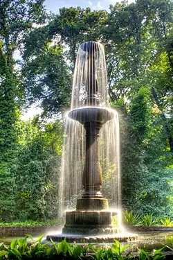 Column fountain, created in 1824 by Martin Friedrich Rabe&nbsp;[de]