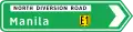 Intersection direction (with road name)