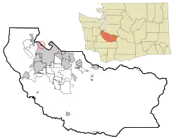 Location of Ruston, Washington