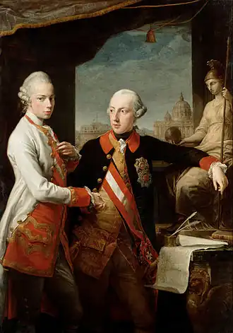 Emperor Joseph II and Grand Duke Pietro Leopoldo of Tuscany, 1769, Kunsthistorisches Museum, Vienna