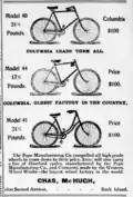 Pope Manufacturing Company Columbia bikes
