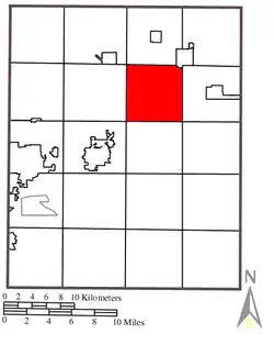 Location of Freedom Township in Portage County