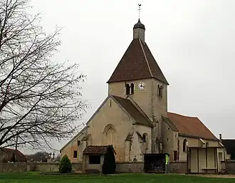 The church in Pourlans