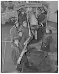 Canadian gunners with fixed rounds