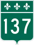 Route 137 marker