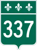 Route 337 marker