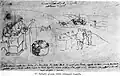 Teramo Castelli sketch of a children's market in Kobuleti