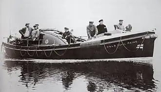 Liverpool-class motor lifeboat RNLB&nbsp;Cecil Paine&nbsp;(ON 850) on station between 1945 and 1965.