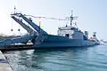 Wu Chang and ROCS Chong Ping at Zuoying Naval Base on 23 November 2014.