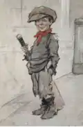 Ragamuffin street urchin boy