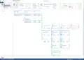 Network diagram view of sample project opened in Rillsoft Project 6