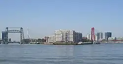 View from Maasboulevard, with De Hef on the far left.