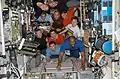 Inside the Zvezda Service Module during STS-122