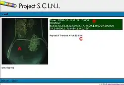 Figure 4B: Imagery, associated position, time and the scientist's observation or statement are combined into a single record