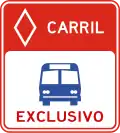 R-9-15 Lane, buses only