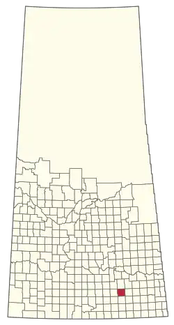 Location of the RM of Wellington No. 97 in Saskatchewan