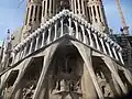 iesus nazarenus rex iudæorum on the side of the Sagrada Familia