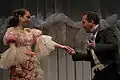 The Mariage by Nikolai Gogol. Agafya (actress Tatiana Rodionova), Podkolyosin (actor Igor Bagoley), 2010