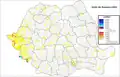 Distribution of Serbs in Romania (2002 census)