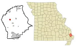 Location of Oran, Missouri