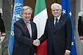 In Italy the European Flag must be displayed alongside the national flag in official ceremonies and over public buildings.