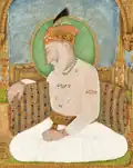 Blind Mughal Emperor Shah Alam II sits at throne of Delhi