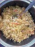 Jollof rice and beans