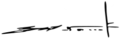Cursive signature in ink