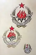 Sketches for the emblem of Yugoslavia by Đorđe Andrejević Kun (1943)