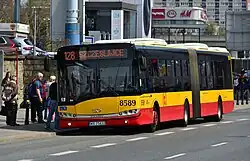 Image 246Solaris Urbino 18 in Warsaw, Poland (2018) (from Articulated bus)