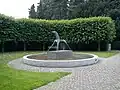 Rømerhaven. The bronze- and water-sculpture Solhesten.
