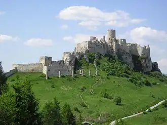 Image 4The Mongol invasion in the 13th century led to construction of mighty stone castles, such as Spiš Castle. (from History of Slovakia)