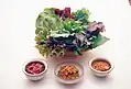 Ssam vegetables and ssamjang