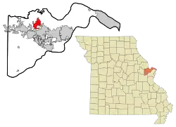 Location of Saint Paul, Missouri