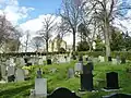 View across cemetery