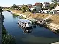 The Mihai Viteazu station, with a waterbus on the upstream direction (this is the terminus station)