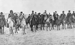 Personnel from the Armenian volunteers including Khetcho, Dro, and Armen Garo, 1914.