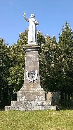 The statue of Father Filiol, in Barriac-les-Bosquets