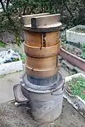 A Japanese bamboo glutinous rice steamer