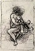 Study for Leda and the Swan by Leonardo, c.&nbsp;1504[2]