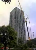 the building during the final extension (2007)