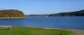 View of the dam from one of the campsites on the West bank