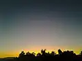 Sunset observed with a star