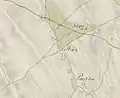 The map of Szabadegyháza from the First Military Mapping Survey of Austria Empire