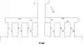 Plan of Dagi's tomb, TT103
